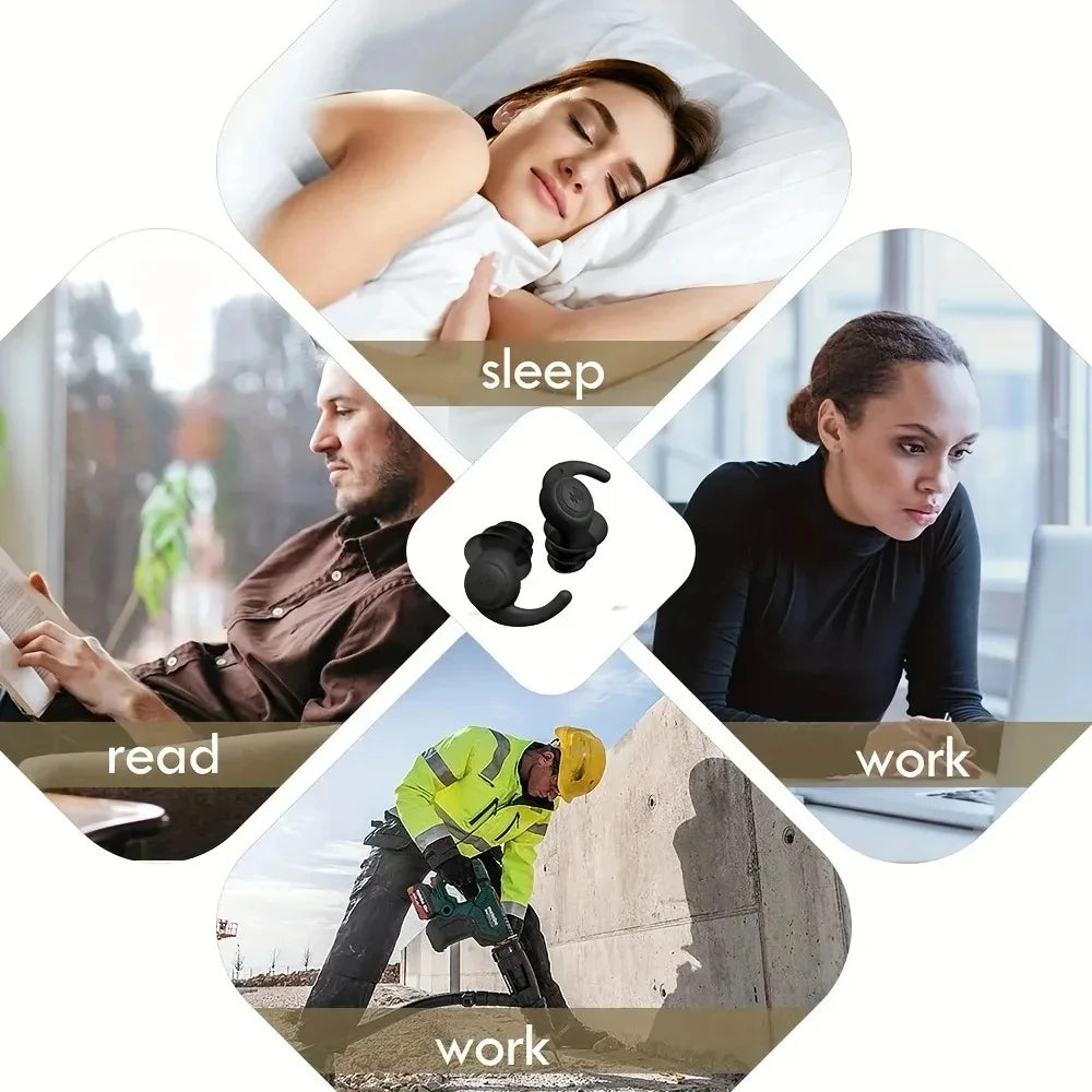 HUAK 1 Pair Soft Silicone Earplugs Noise Cancelling Reusable Anti-noise Earplug For Concerts Sleep Swimm Waterproof Ear Plugs