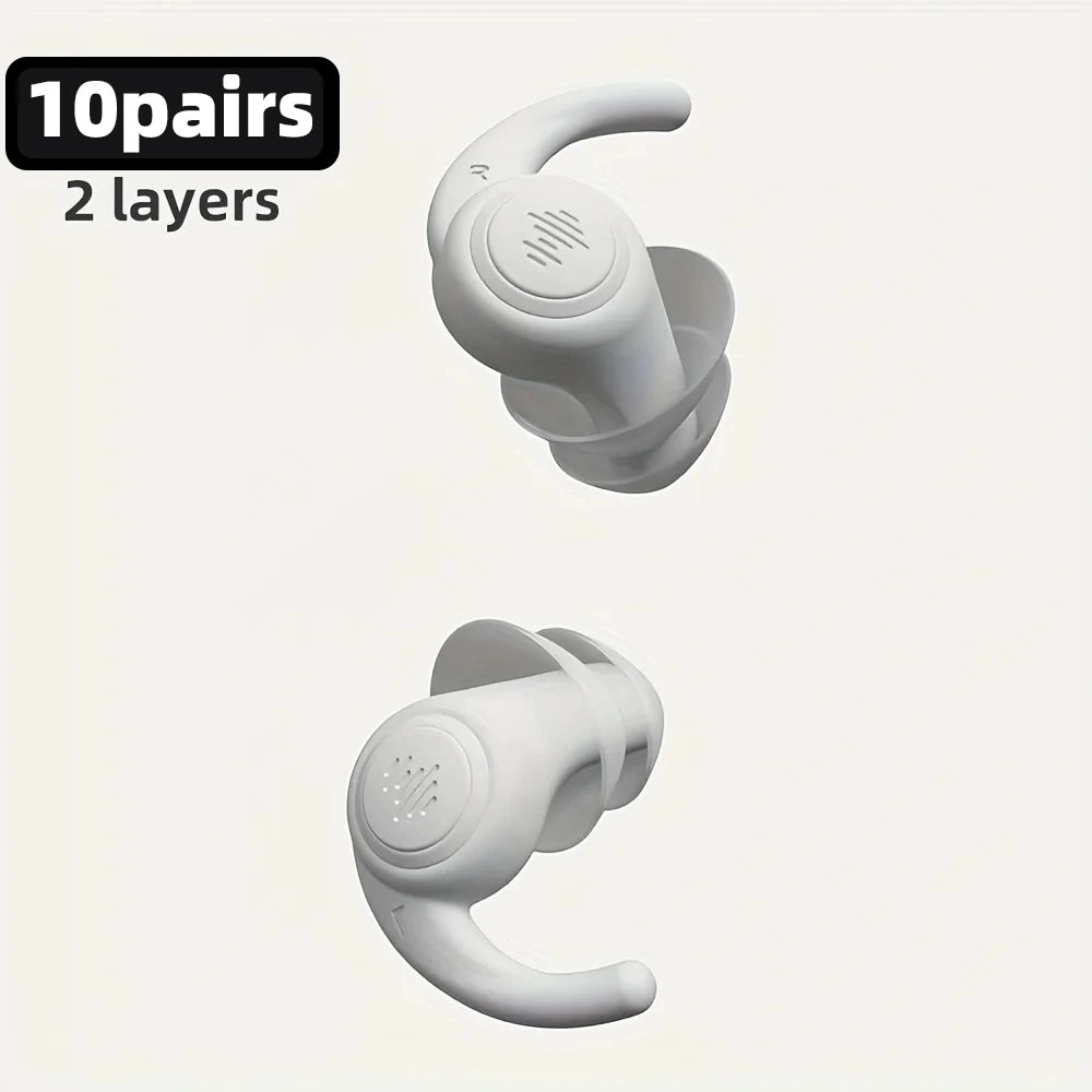 HUAK 1 Pair Soft Silicone Earplugs Noise Cancelling Reusable Anti-noise Earplug For Concerts Sleep Swimm Waterproof Ear Plugs