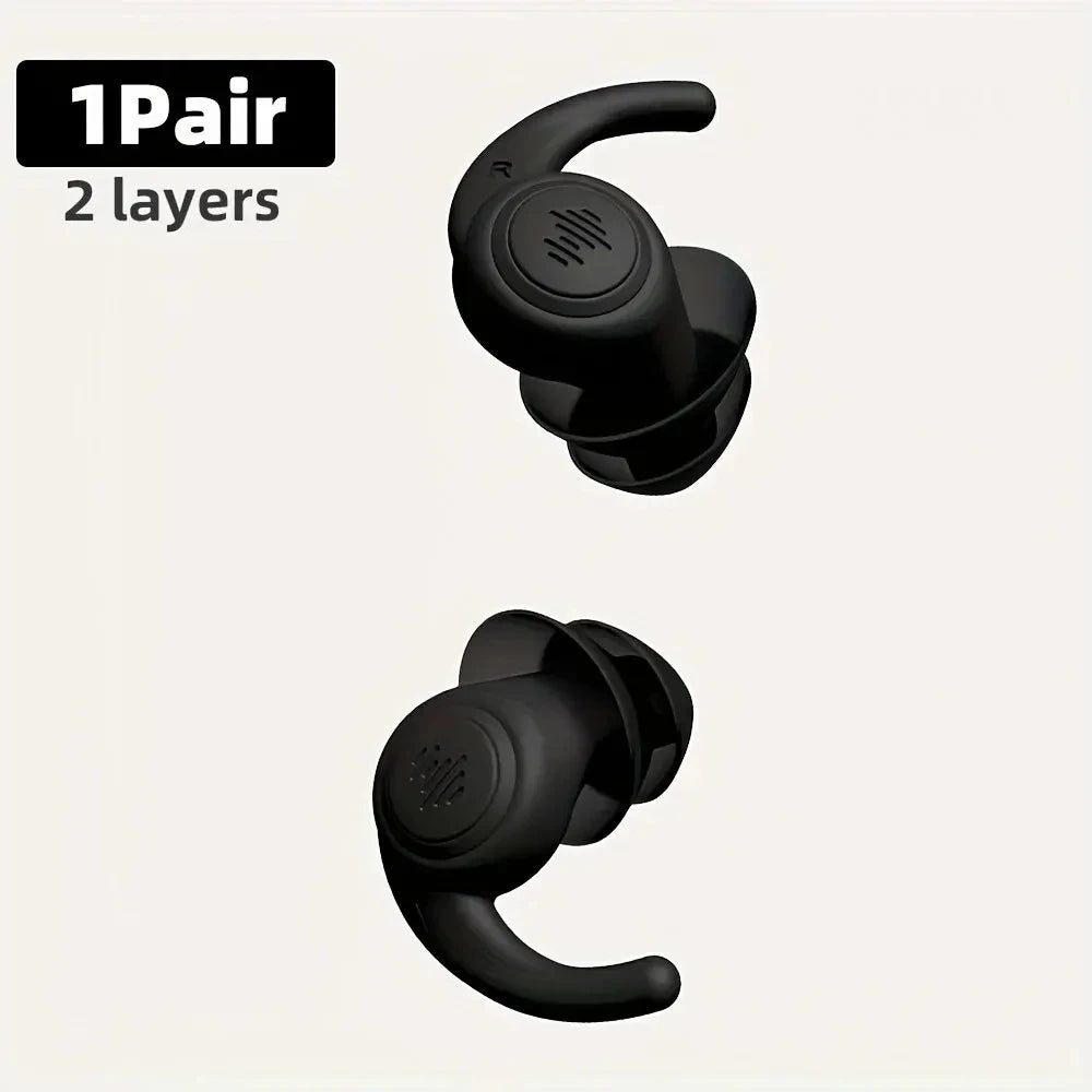 HUAK 1 Pair Soft Silicone Earplugs Noise Cancelling Reusable Anti-noise Earplug For Concerts Sleep Swimm Waterproof Ear Plugs