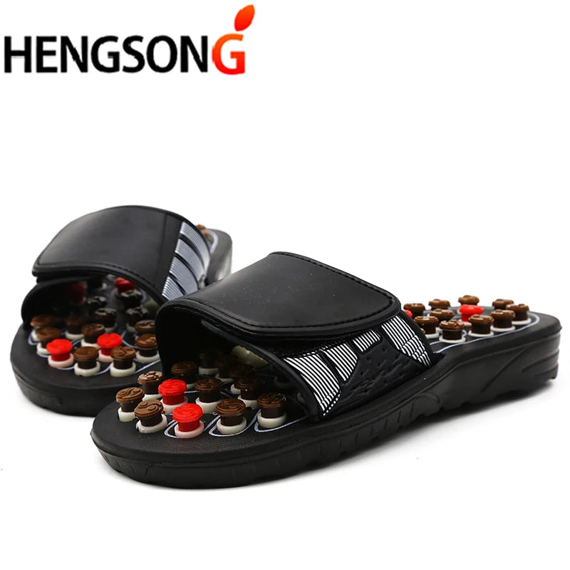 Acupoint Massage Slippers Massager Shoes For Feet Unisex Home Flip Flop Health Care Rotating Feet Chinese Acupressure