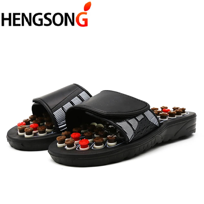 Acupoint Massage Slippers Massager Shoes For Feet Unisex Home Flip Flop Health Care Rotating Feet Chinese Acupressure