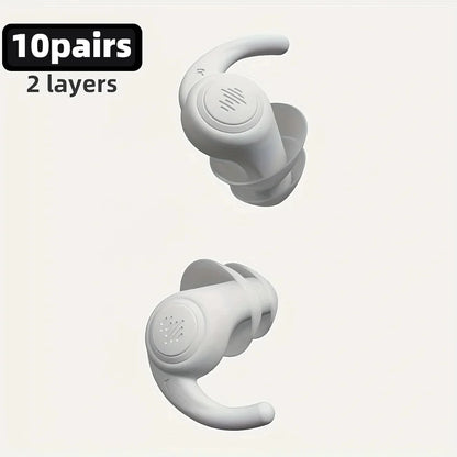 HUAK 1 Pair Soft Silicone Earplugs Noise Cancelling Reusable Anti-noise Earplug For Concerts Sleep Swimm Waterproof Ear Plugs