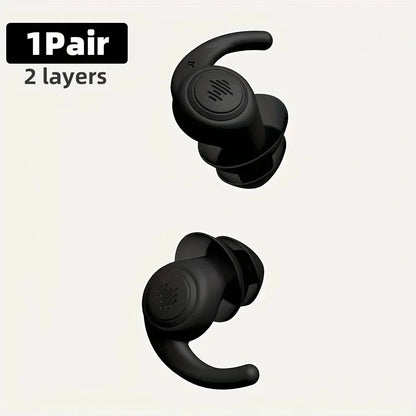 HUAK 1 Pair Soft Silicone Earplugs Noise Cancelling Reusable Anti-noise Earplug For Concerts Sleep Swimm Waterproof Ear Plugs