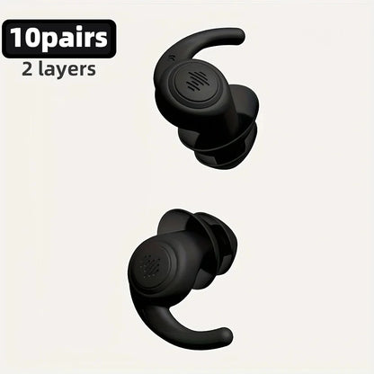HUAK 1 Pair Soft Silicone Earplugs Noise Cancelling Reusable Anti-noise Earplug For Concerts Sleep Swimm Waterproof Ear Plugs
