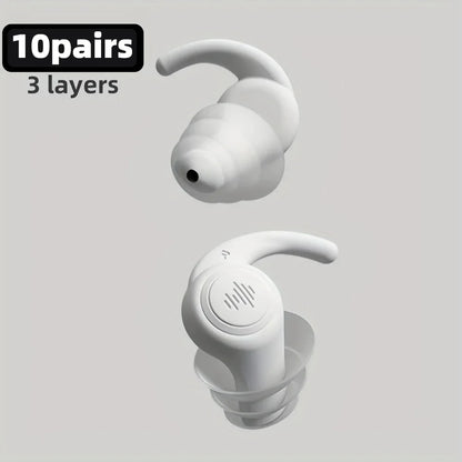 HUAK 1 Pair Soft Silicone Earplugs Noise Cancelling Reusable Anti-noise Earplug For Concerts Sleep Swimm Waterproof Ear Plugs
