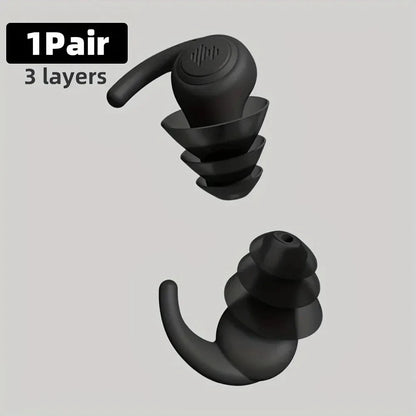 HUAK 1 Pair Soft Silicone Earplugs Noise Cancelling Reusable Anti-noise Earplug For Concerts Sleep Swimm Waterproof Ear Plugs