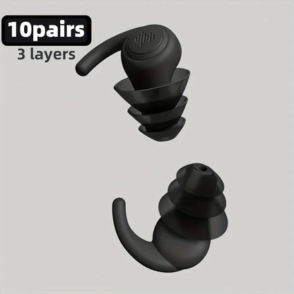 HUAK 1 Pair Soft Silicone Earplugs Noise Cancelling Reusable Anti-noise Earplug For Concerts Sleep Swimm Waterproof Ear Plugs